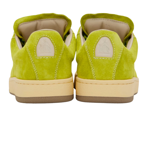 Sneakers baskets LANVIN Curb Lite cuir veau vert Absinthe