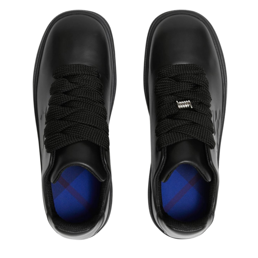 Baskets sneakers BURBERRY cuir noir chevalier Equestrian Knight