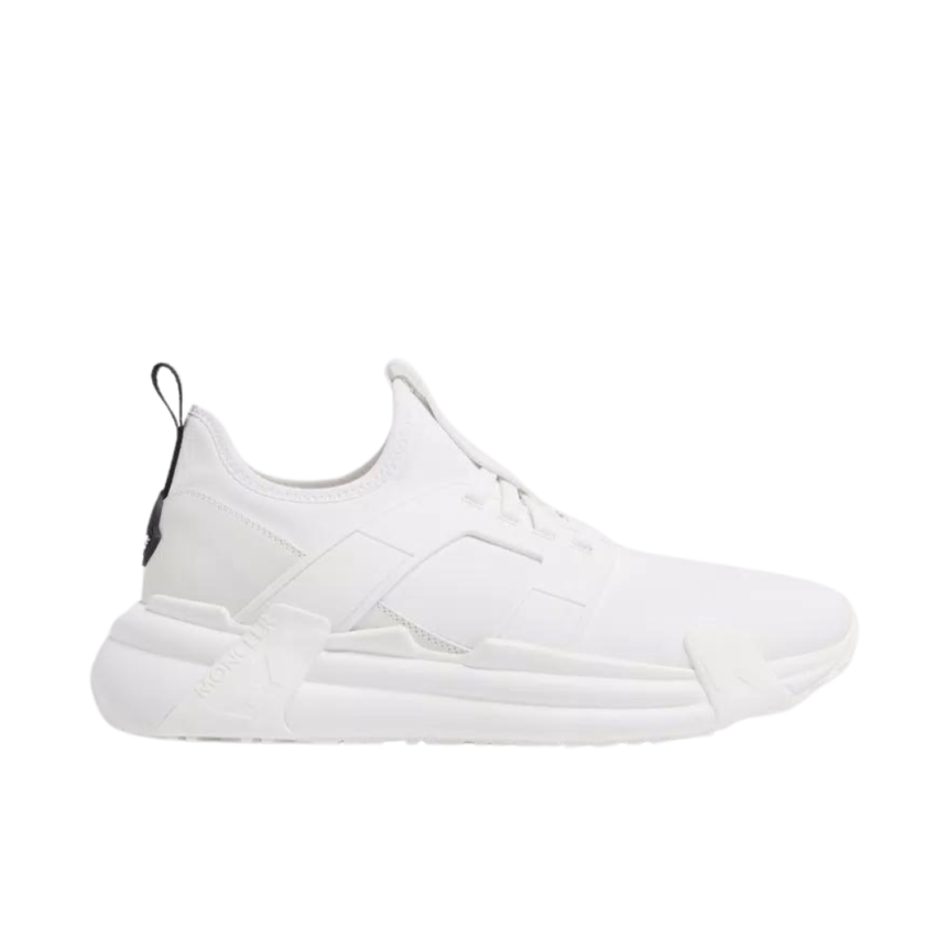 Sneakers baskets MONCLER Lunarove blanc languette logo noir