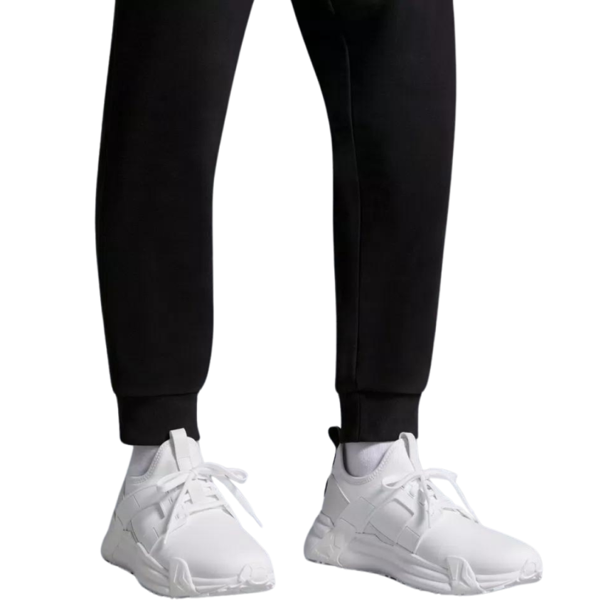 Sneakers baskets MONCLER Lunarove blanc languette logo noir