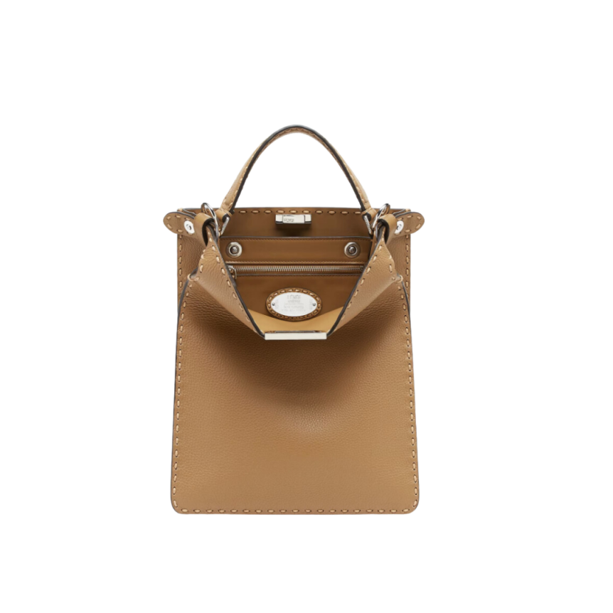 FENDI Peekaboo ISeeU X-Lite Small Sac cuir Selleria beige