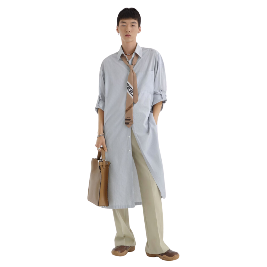 FENDI Peekaboo ISeeU X-Lite Small Sac cuir Selleria beige