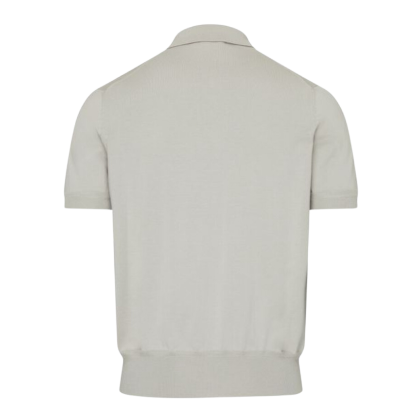 Polo manche courte TOM FORD coton gris pale