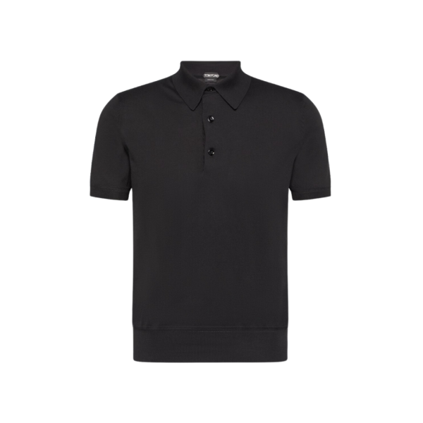 Polo manche courte TOM FORD coton noir