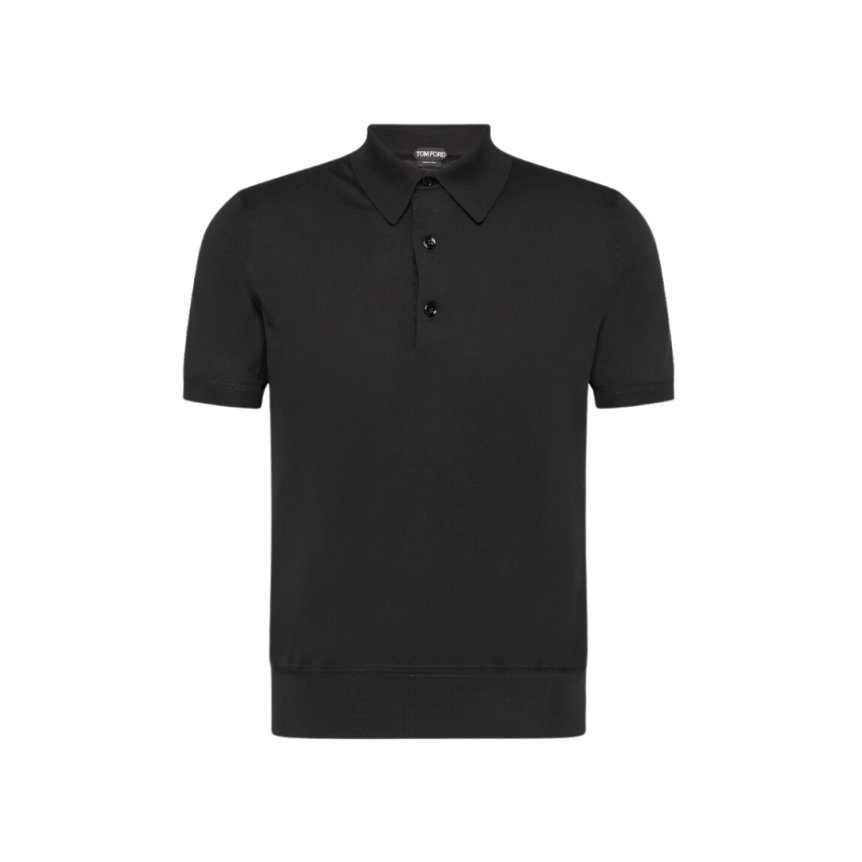 Polo manche courte TOM FORD coton noir