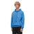 Sweatshirt à capuche molleton coton bouclé bleu azur