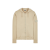 Sweat-shirt zippé à capuche Ghost coton beige patch beige