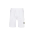 Bermuda cargo molleton de coton blanc logo rose des vents