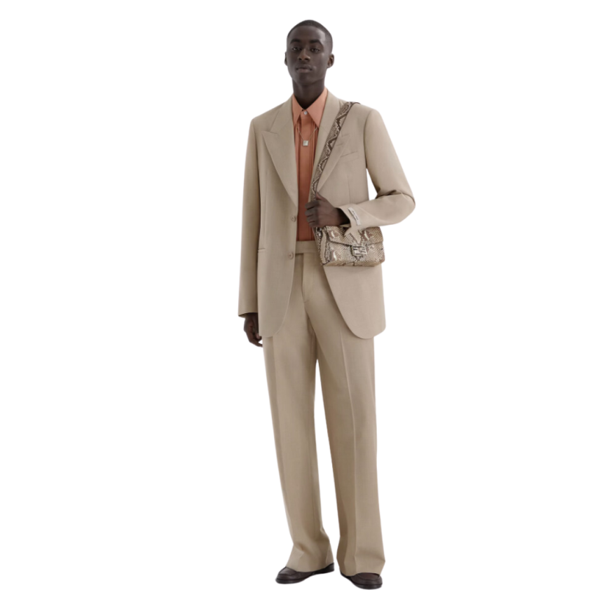 Mocassins FENDI cuir grainé marron Fendi O’Lock