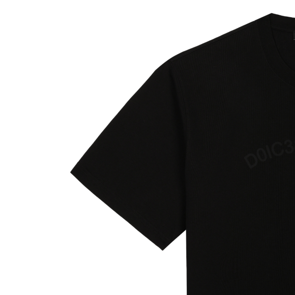 T-shirt DOLCE & GABBANA coton noir logo imprimé ton sur ton