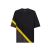 T-shirt col rond jersey coton noir diagonal jaune FF gris