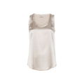 Top débardeur soie gris taupe