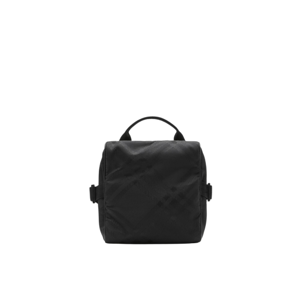 Sac à bandoulière BURBERRY nylon noir Check carreaux jacquard