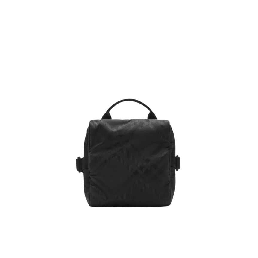 Sac à bandoulière BURBERRY nylon noir Check carreaux jacquard
