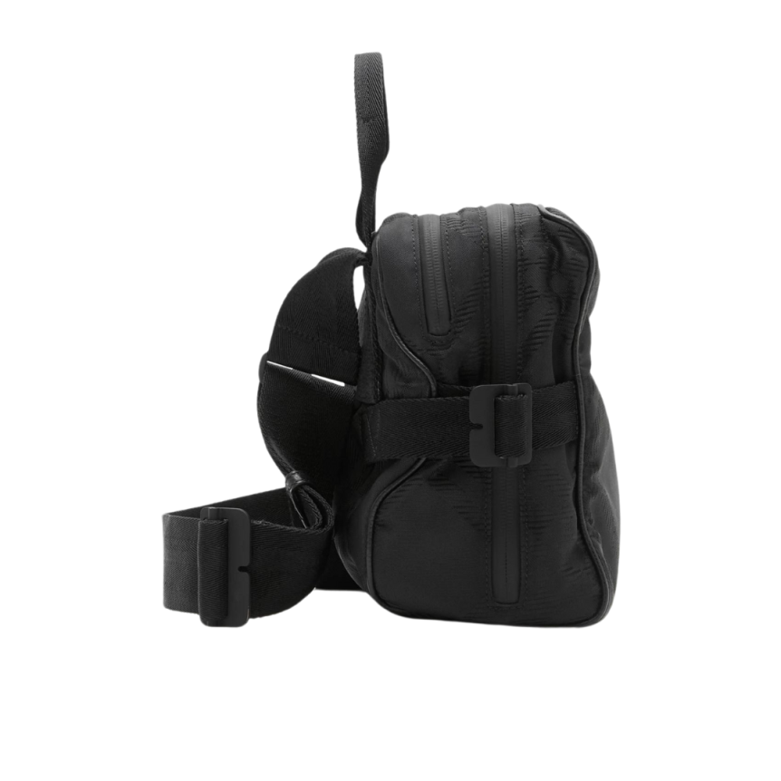 Sac à bandoulière BURBERRY nylon noir Check carreaux jacquard