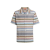 Chemise manches courtes bowling coton blanc zig zag à chevrons multicolore