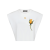 T-shirt court jersey coton logo DG patch brodé rose jaune