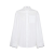 chemise manche évasée popeline coton blanc bordure noire