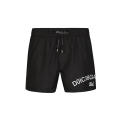 Short de bain court nylon noir logo D&G blanc