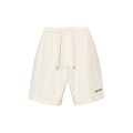 Bermuda nylon écru logo brodé noir