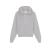sweat-shirt à capuche molleton coton biologique gris broderie Cassandre