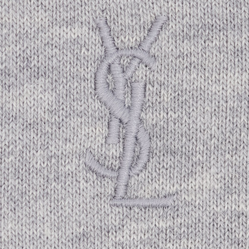 sweat-shirt à capuche SAINT LAURENT molleton coton biologique gris broderie Cassandre
