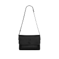 Sac Messenger Niki bandoulière cuir grainé noir