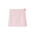 Jupe Kilt laine tissé motif prince de Galles texturé rose