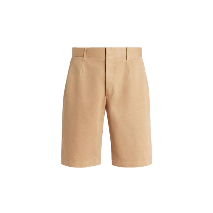 Short ZEGNA Summer Chino coton lin beige clair