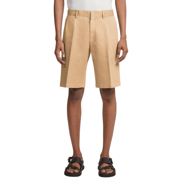Short ZEGNA Summer Chino coton lin beige clair