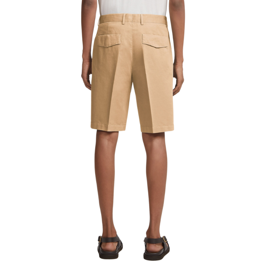 Short ZEGNA Summer Chino coton lin beige clair