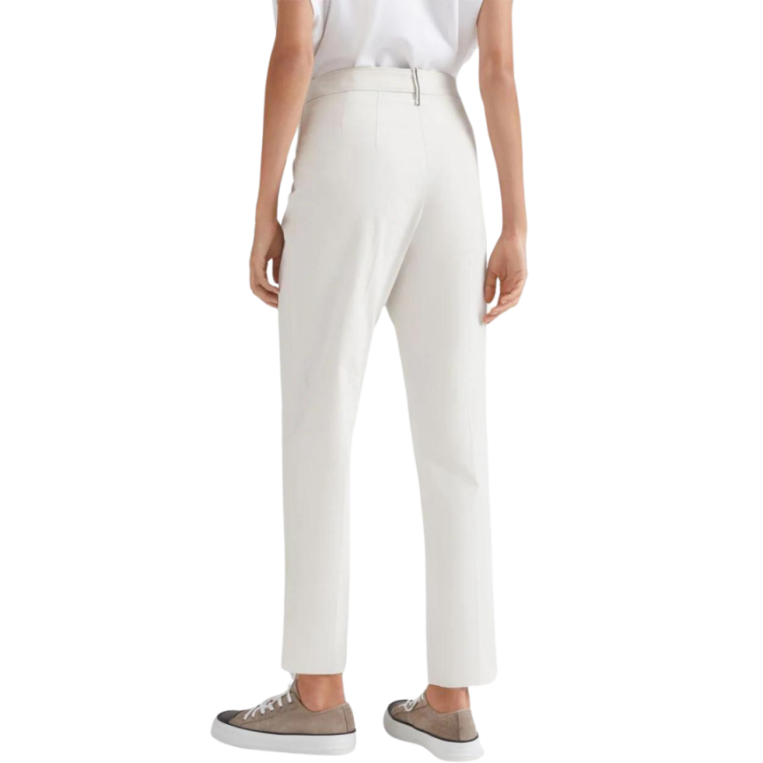 Pantalon cigarette BRUNELLO CUCINELLI coton stretch écru