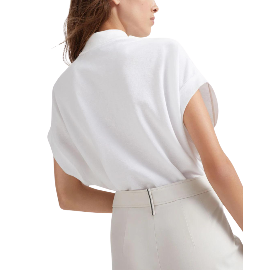 Pantalon cigarette BRUNELLO CUCINELLI coton stretch écru