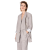 Veste de costume ample croisée laine alpaga gris taupe