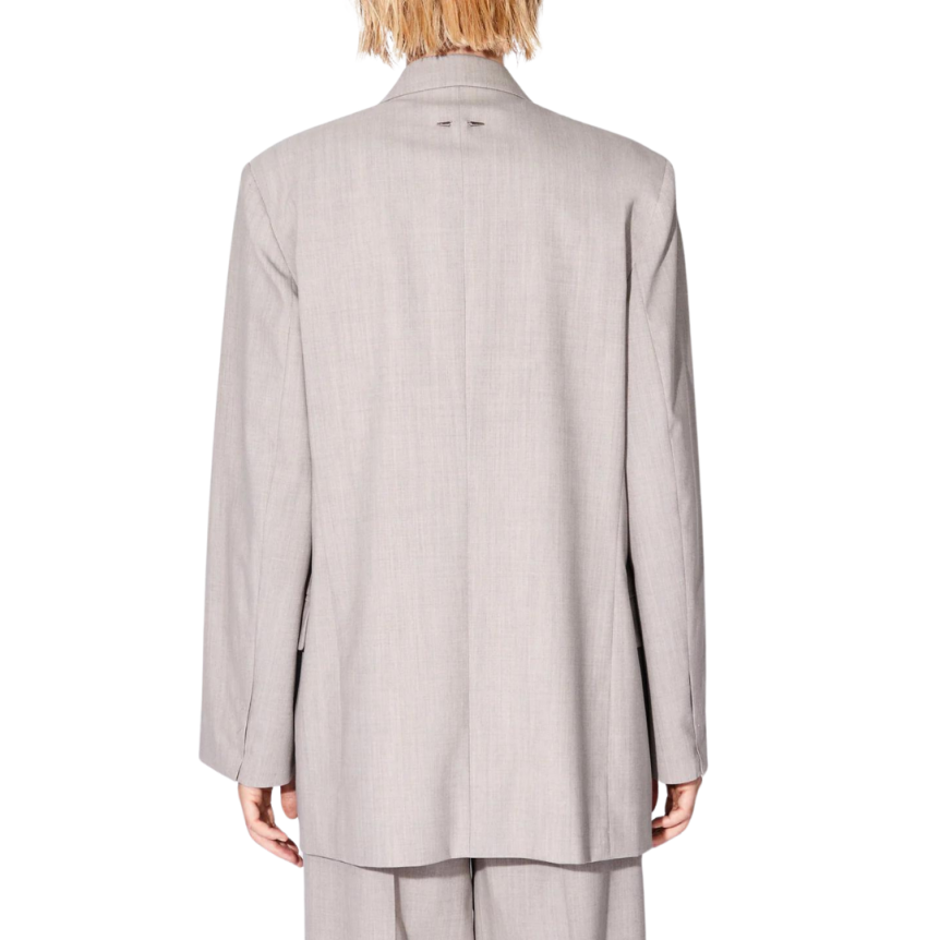 Veste de costume BARBARA BUI ample croisée laine alpaga gris taupe