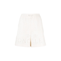 Short lien resserrage coton macramé maille crochet blanc