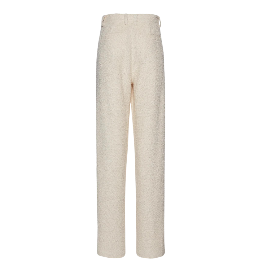 Pantalon large MAGDA BUTRYM bouclé viscose écru