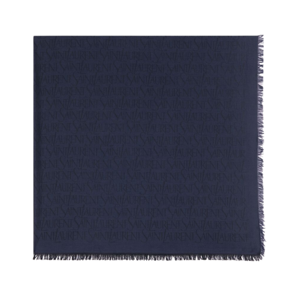 Grand carré saint laurent jacquard bleu noir