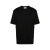 T-shirt col rond coton noir patch logo