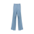 pantalon large laine vierge bleuet ceinture