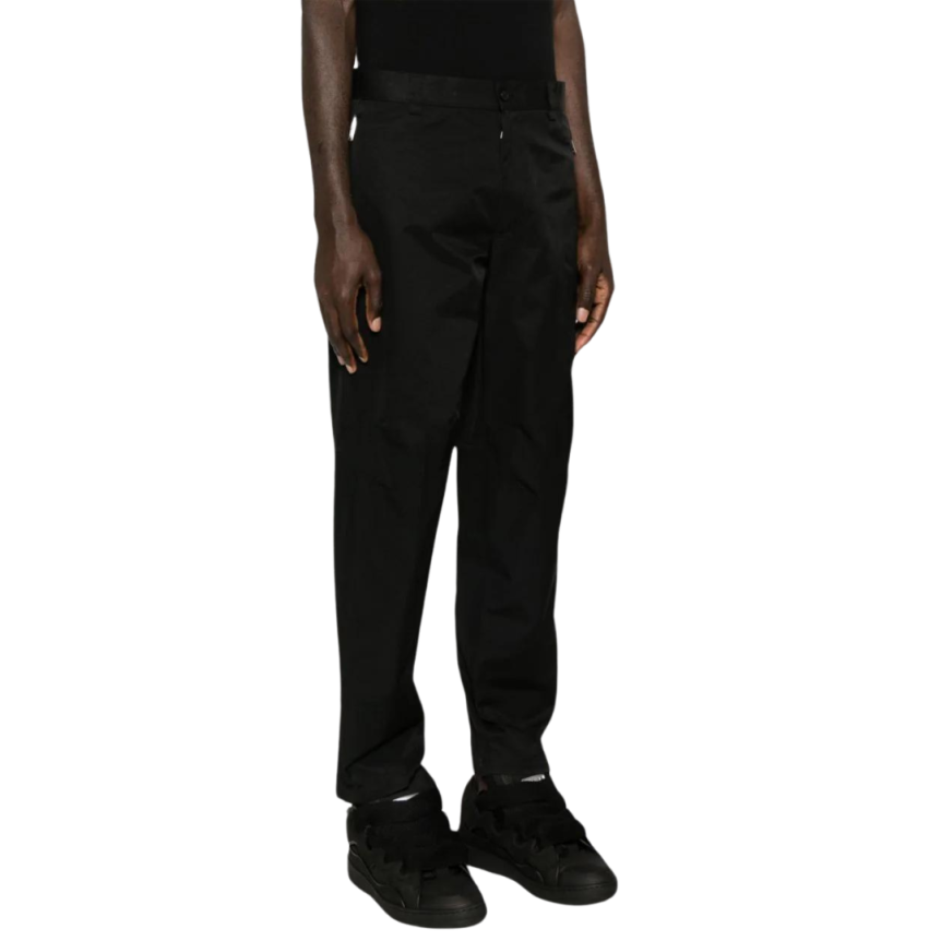 pantalon motard LANVIN coupe fuselée coton noir