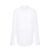 chemise col plat pointu coton blanc nervures plastron
