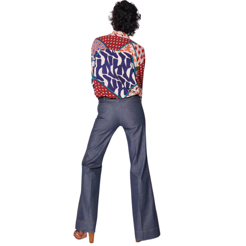 Pantalon jeans flare BARBARA BUI denim bleu brut