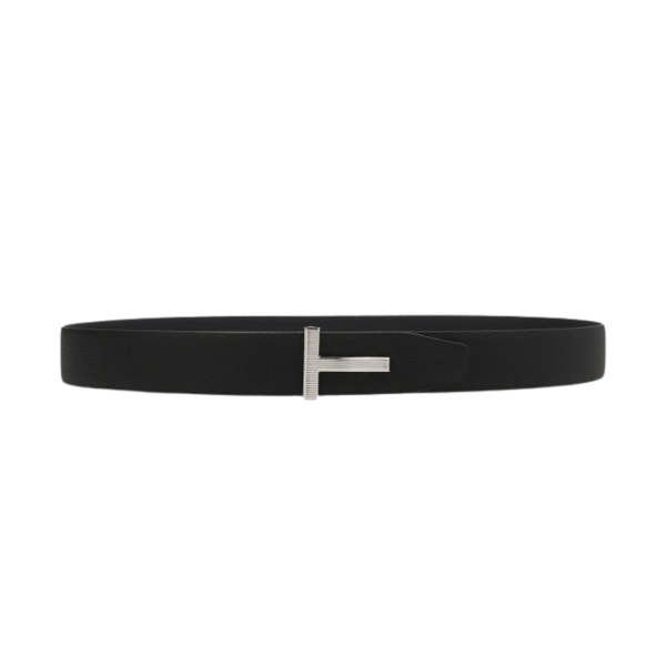 Ceinture réversible TOM FORD cuir bleu noir boucle T Acier
