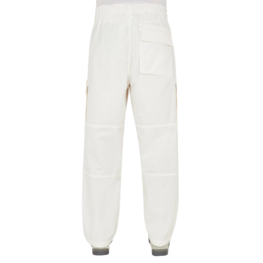 Pantalon STONE ISLAND GHOST PIECE cargo toile coton blanc