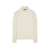 Sweat-shirt GHOST PIECE col montant pression coton blanc