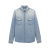 chemise oversize coton denim lake blue bouton pression