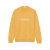 sweat-shirt col rond molleton coton jaune broderie saint laurent