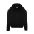 sweat-shirt capuche molleton coton bio noir broderie saint laurent