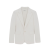 veste simple boutonnage col flèche gabardine laine vierge craie